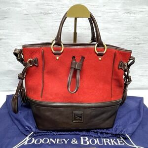 Dooney & Bourke Italian Florentine Buckley Bag NK284 RQ T'moro Brown Red Nubuck